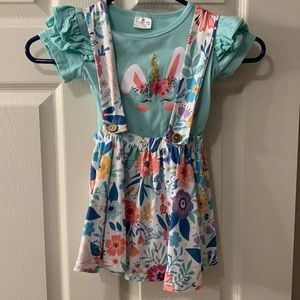 Boutique Unicorn bunny T-shirt and skirt